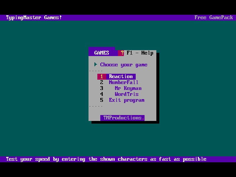 Typingmaster Games